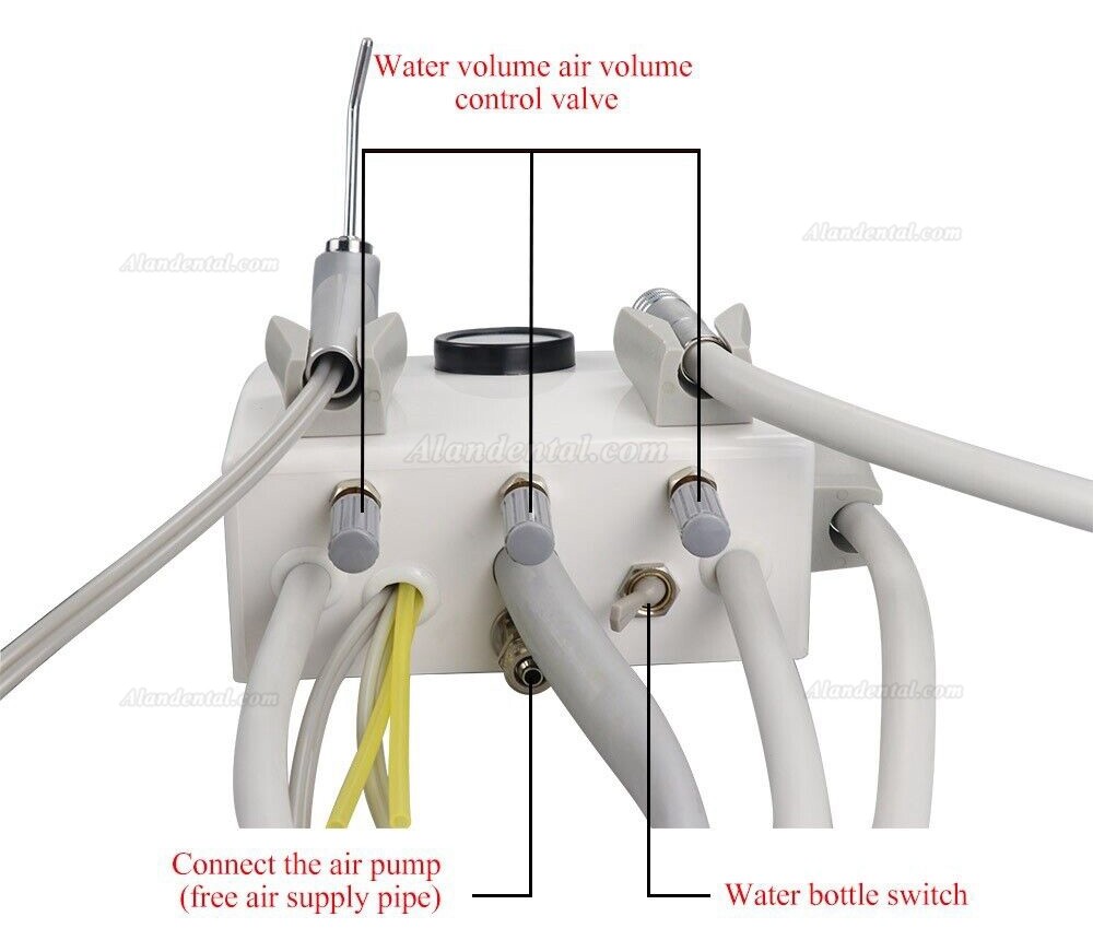 Dental Portable Turbine Unit Work with Air Compressor Water Handpiece Syringe